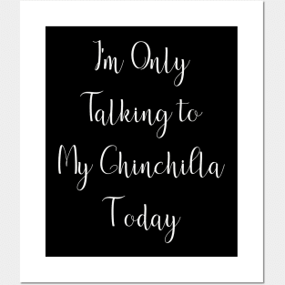 I'm Only Talking to My Chinchilla Today Posters and Art